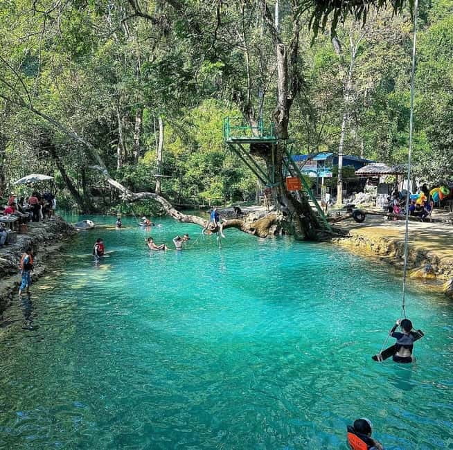 From Vientiane: Vang Vieng Tour with Cave Kayak & Zipline - Kayaking on the Nam Song River