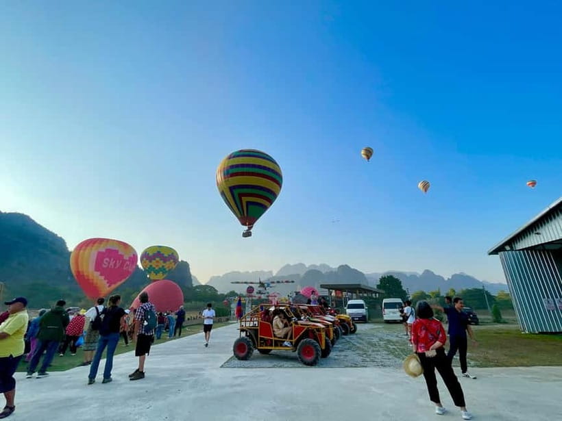 Hot Air Balloon in VangVieng pick up-drop off - The early start, from hotel door to launch site
