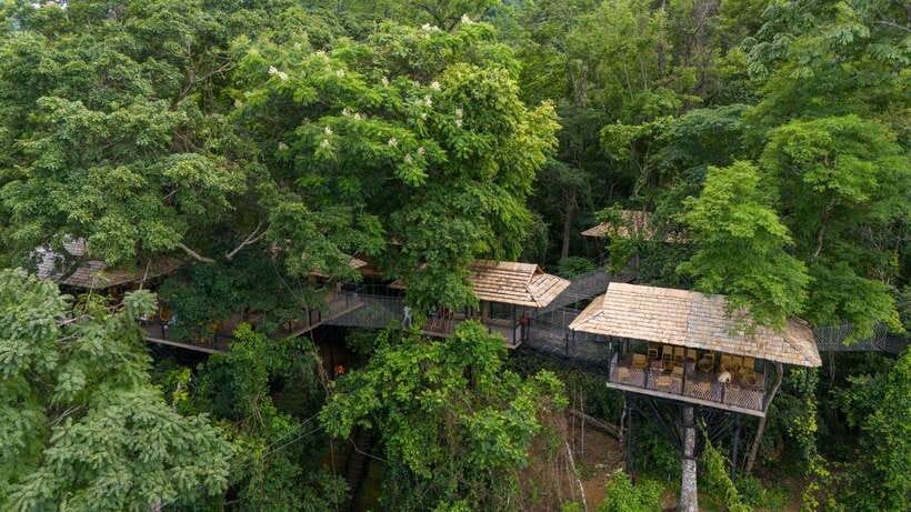 Kuang Si Waterfall, Tree Top Cafe, Ziplining - Kuang Si Waterfall with a shot of adrenaline