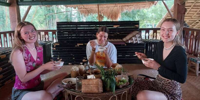 Luang Prabang: Bamboo Experience & Kuang Si Falls Tour - Cooking with bamboo shoots