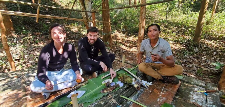 Luang Prabang: Bamboo Forest Cooking-class & Farm Visit - Picking ingredients at the vegetable farm