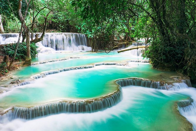 Turquoise terraces at Kuang Si Falls outside Luang Prabang