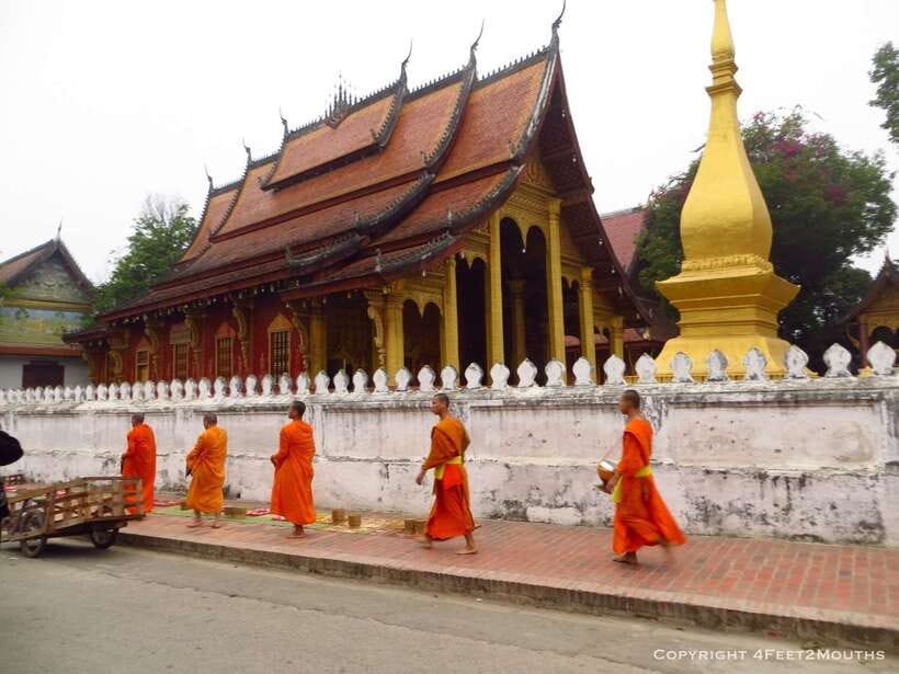 Luang Prabang: Foodie Walking Tour & Monk Blessing - Walking Through the UNESCO Town