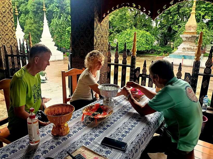 Luang Prabang: Foodie Walking Tour & Monk Blessing - Meeting a Monk at an Ancient Temple