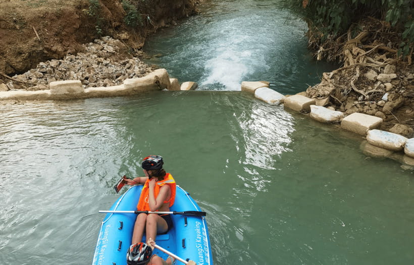 Luang Prabang: Kuang Si Waterfall Jungle Rafting - Choosing the 1-kilometer or 3-kilometer route