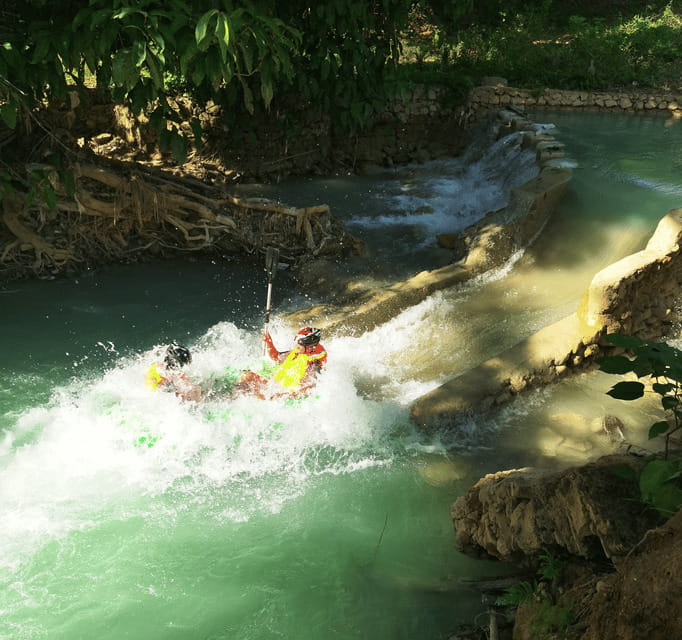 Luang Prabang: Kuang Si Waterfall Jungle Rafting - Reaching the creek near Kuang Si Waterfall