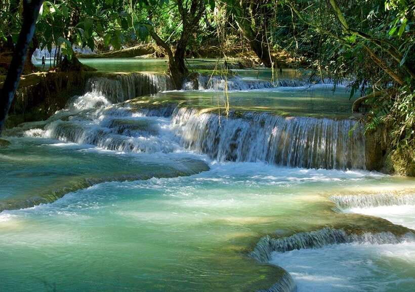 Luang Prabang: Pak Ou Caves & Kuang Si Falls Day Trip - Lunch beside the river