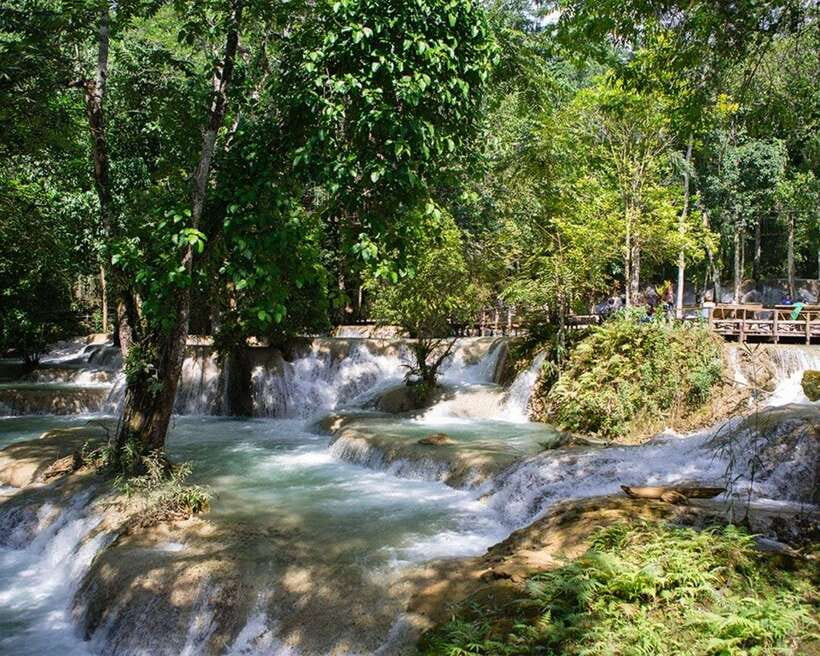 Luang Prabang Thin Pha Trail & Tad Sae Falls Trek - Crossing the Nam Khan to the trailhead