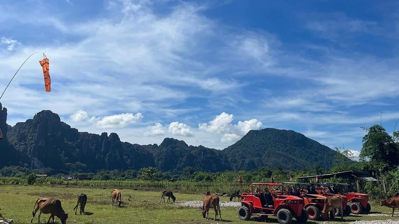 Vang Vieng: Hot Air Balloon and Go Kart Ride - A dramatic start above Vang Vieng
