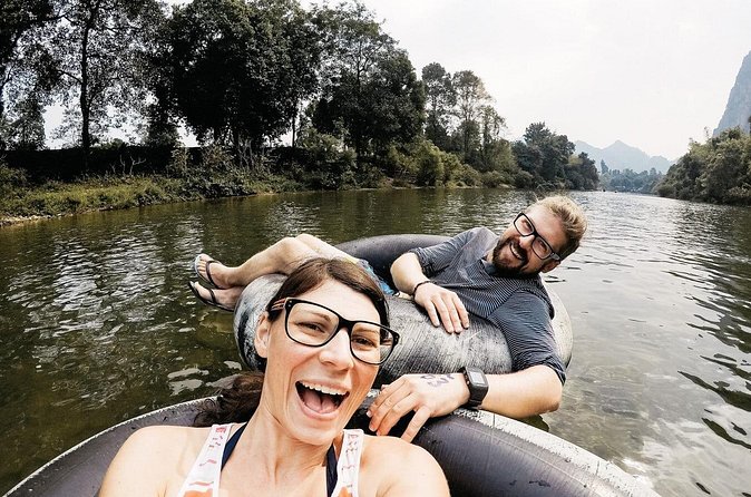 Vang Vieng Kayaking Fun Rapid and Float Tour - Paddling beneath Vang Vieng’s limestone cliffs