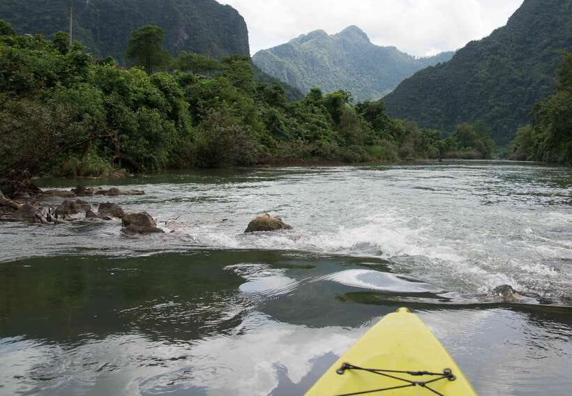 Vang Vieng: Nam Song River Kayak Tour - Hotel pickup and the short ride to Ban Viengsamai