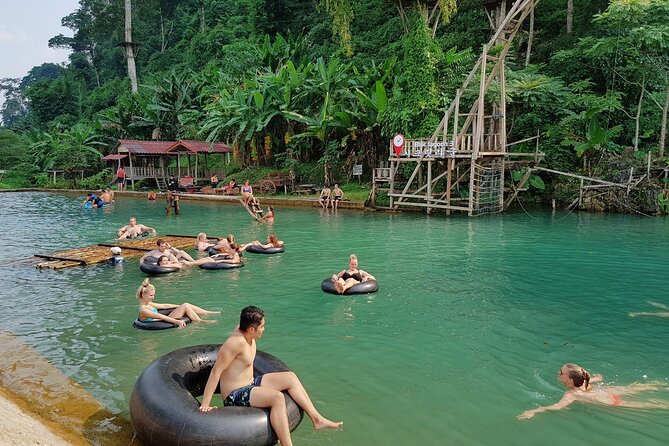 Vang Vieng Tour A - Blue lagoon 3 with Caves and Zipline - Elephant Cave and the suspension bridge